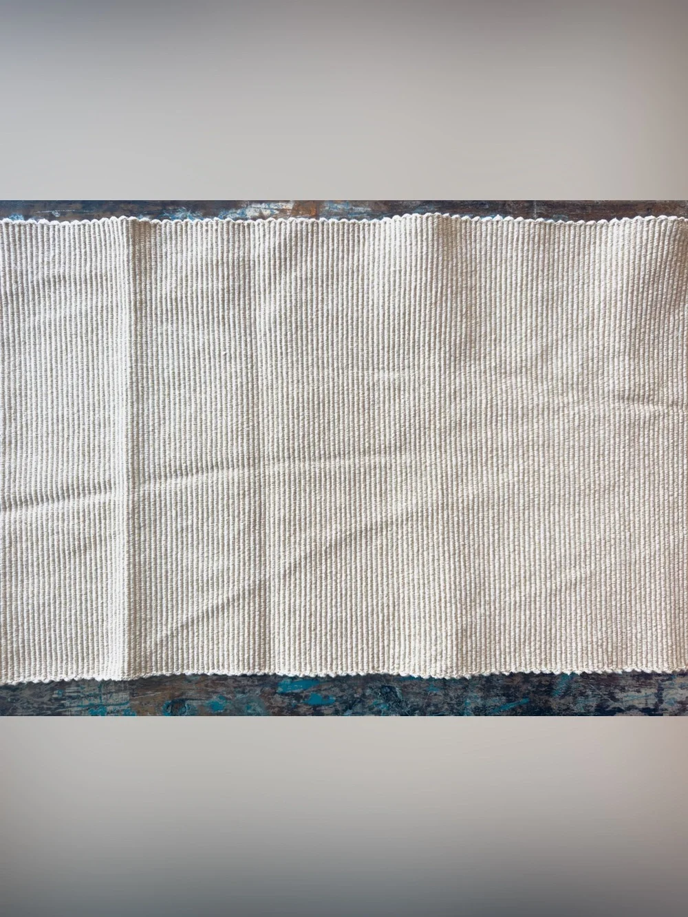 West Elm Gold Metallic Thread Cotton Table Runner 85” x 13.5”